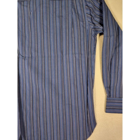 Perry Ellis Shirt Mens Small S Blue Stiped Newbury Key Button Up Cotton NWT 2 - Picture 11 of 12